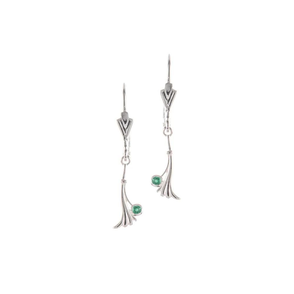 Ohrringe 925 Silber Zirkonia grün