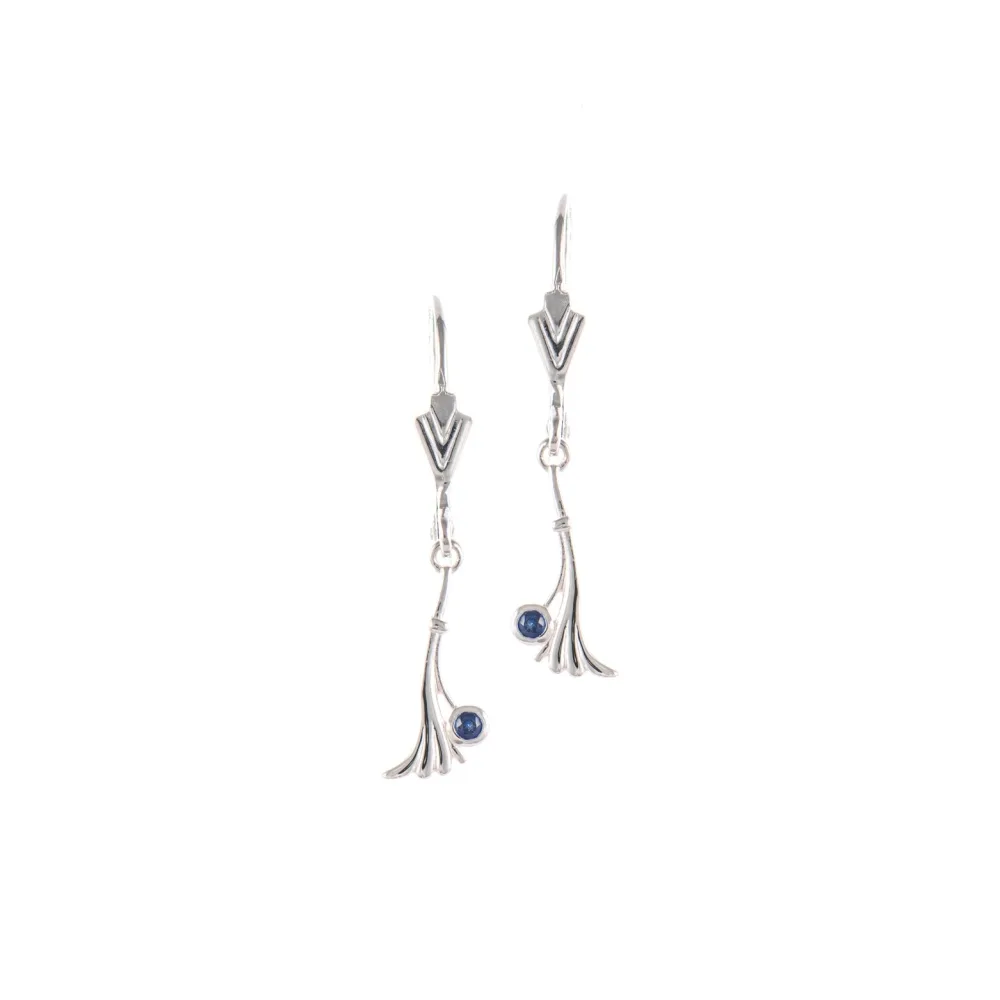 Ohrringe 925 Silber Zirkonia blau