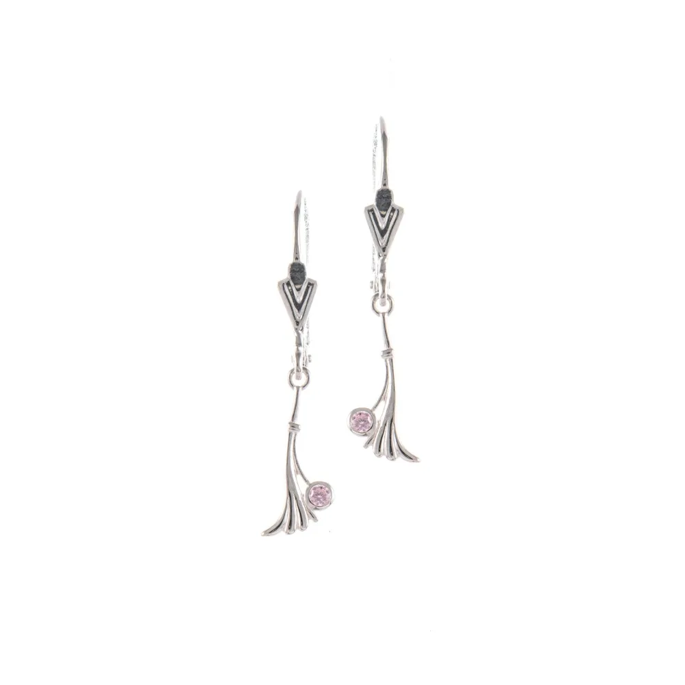 Ohrringe 925 Silber Zirkonia rosa