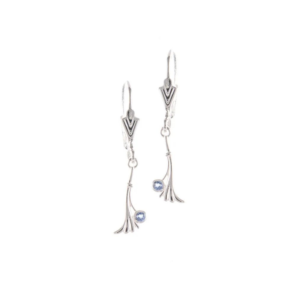 Ohrringe 925 Silber Zirkonia hellblau