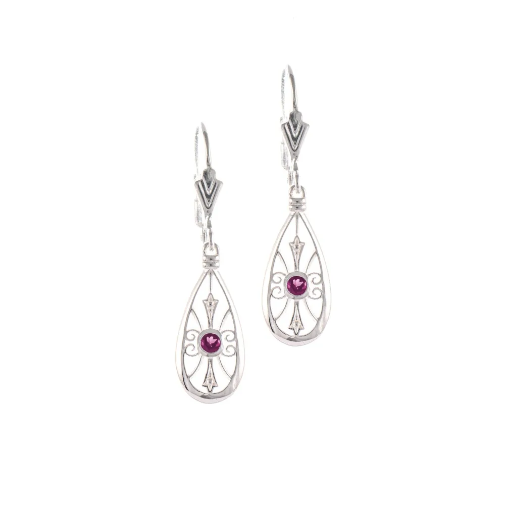 Ohrringe 925 Silber Zirkonia beere