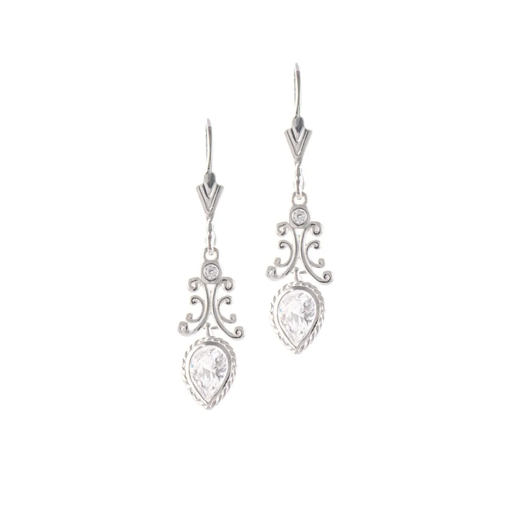 Ohrringe 925 Silber Zirkonia weiss