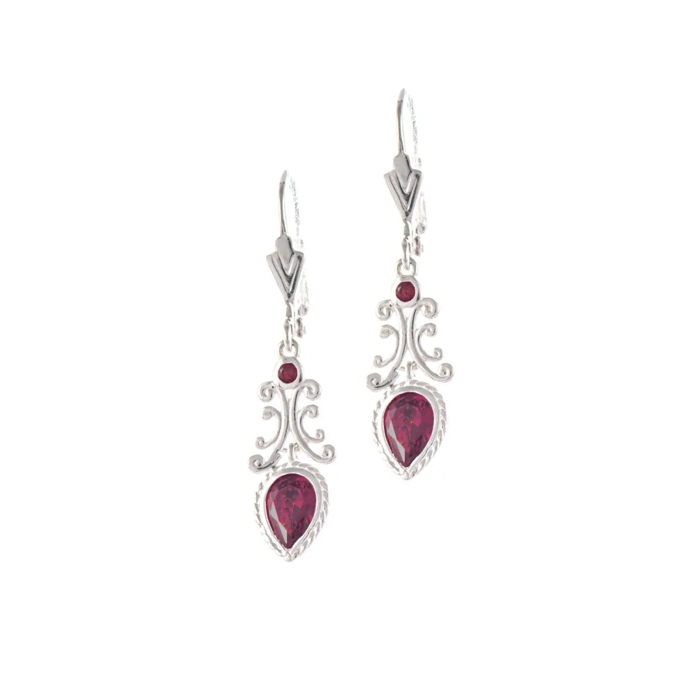 Ohrringe 925 Silber Zirkonia beere