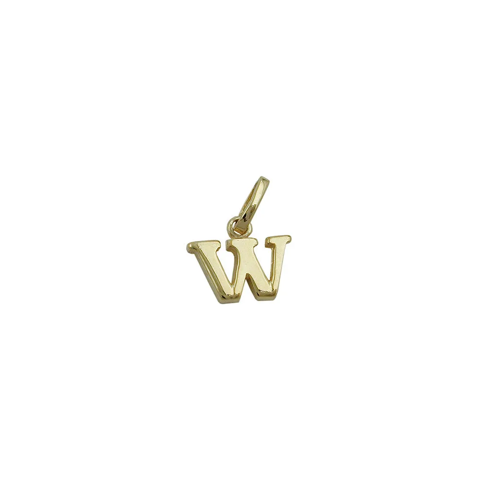 Anhänger Buchstabe W Gold 375