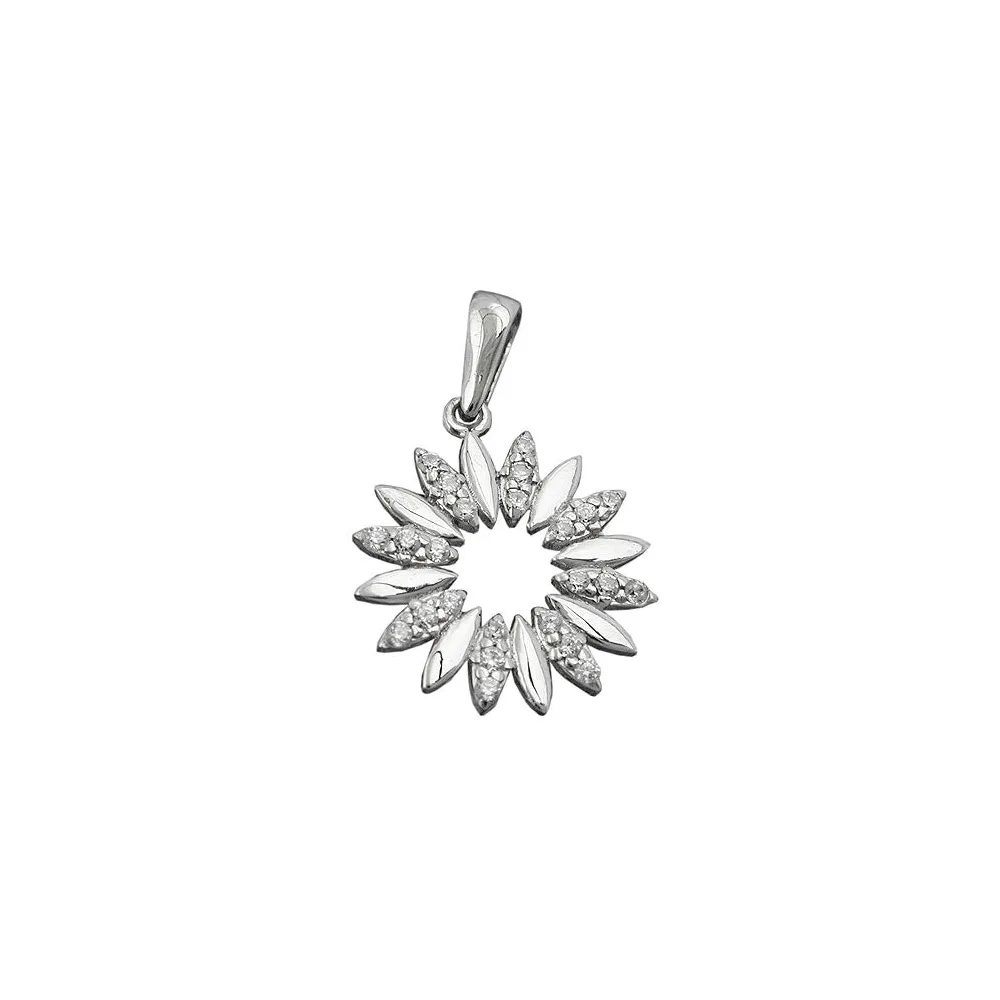Anhänger Blume Zirkonia Silber 925