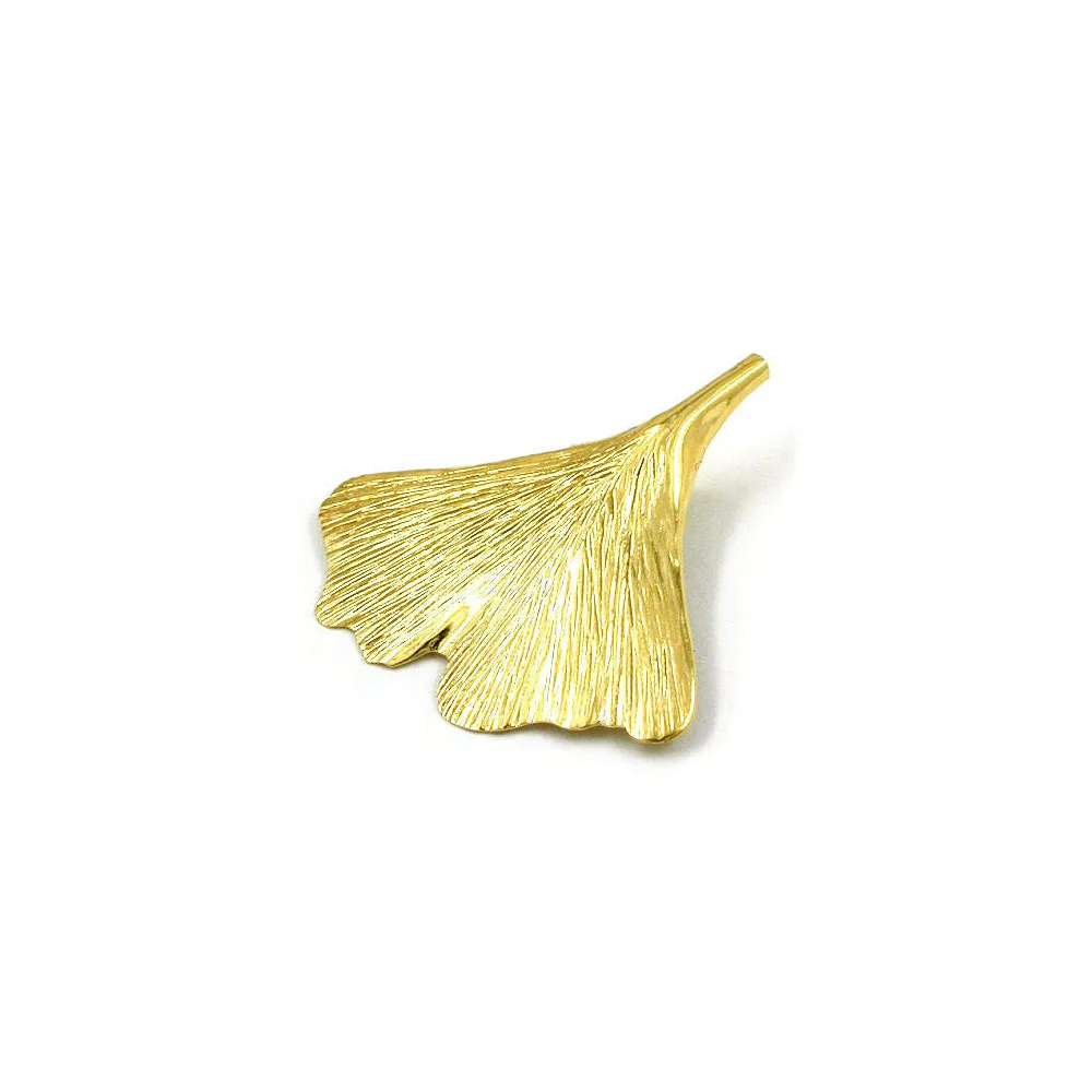Anhänger 25mm Ginkgoblatt Gold 375
