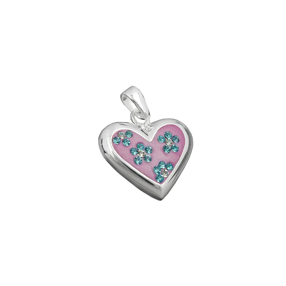 Anhänger rosa Herz Zirkonia Silber 925