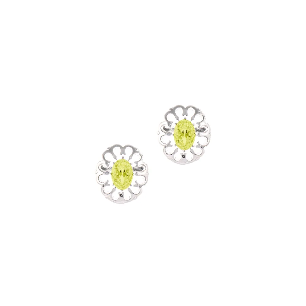 Ohrstecker 925 Silber Zirkonia hellgrün