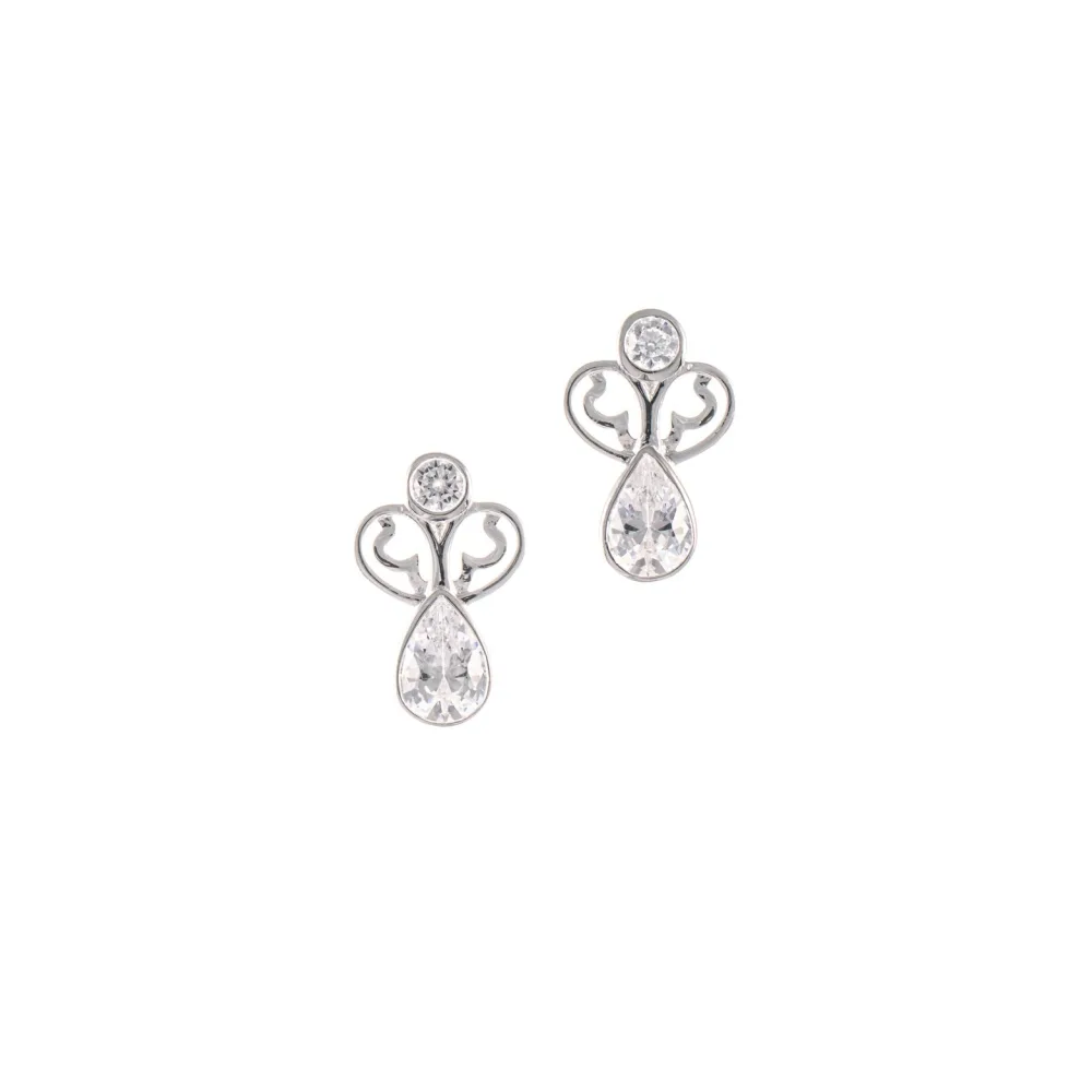 Ohrstecker 925 Silber Zirkonia weiss