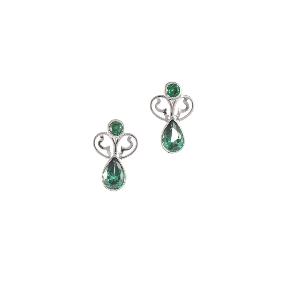Ohrstecker 925 Silber Zirkonia grün