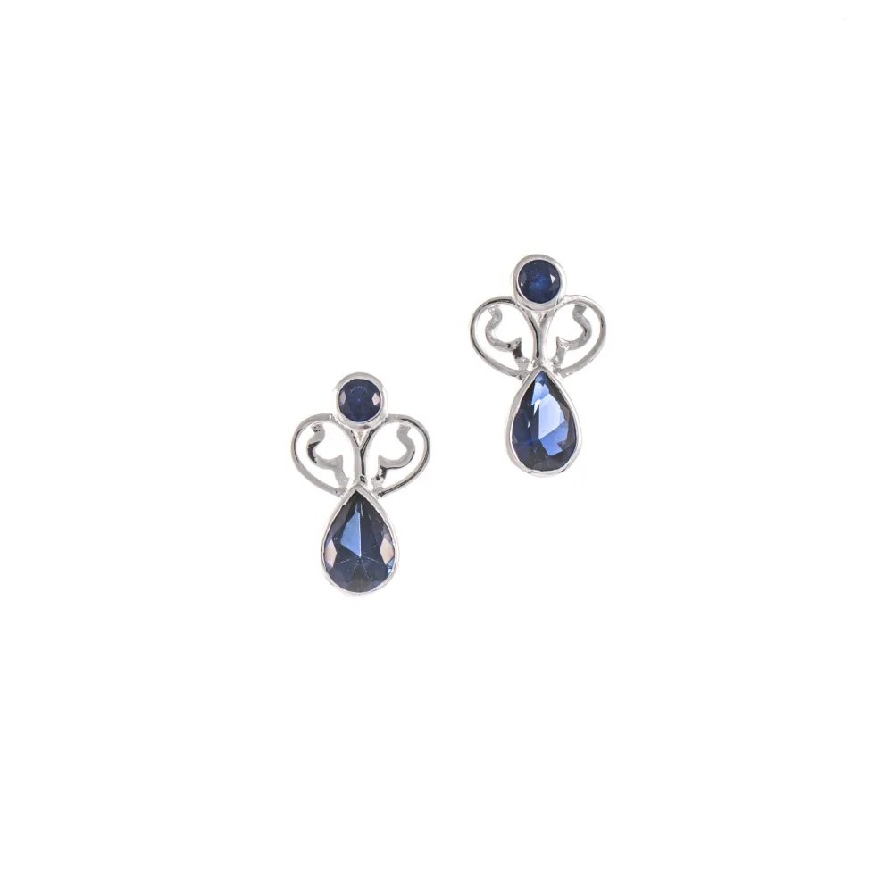 Ohrstecker 925 Silber Zirkonia blau