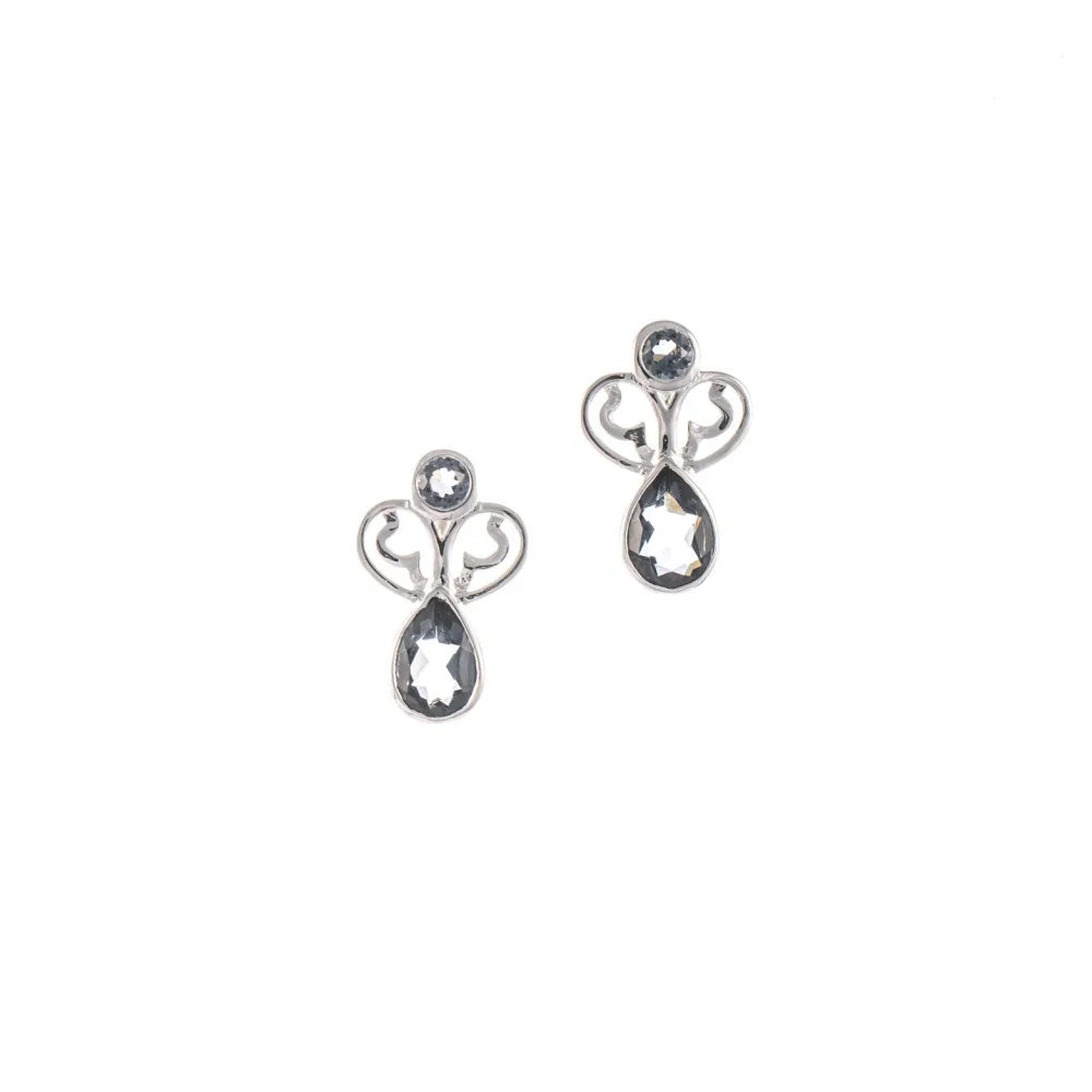 Ohrstecker 925 Silber Zirkonia anthrazit