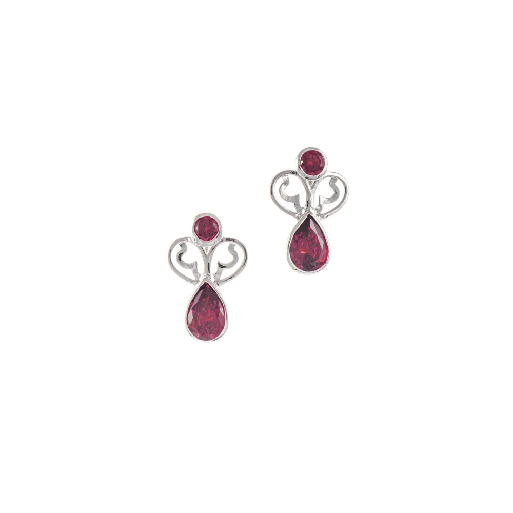 Ohrstecker 925 Silber Zirkonia beere