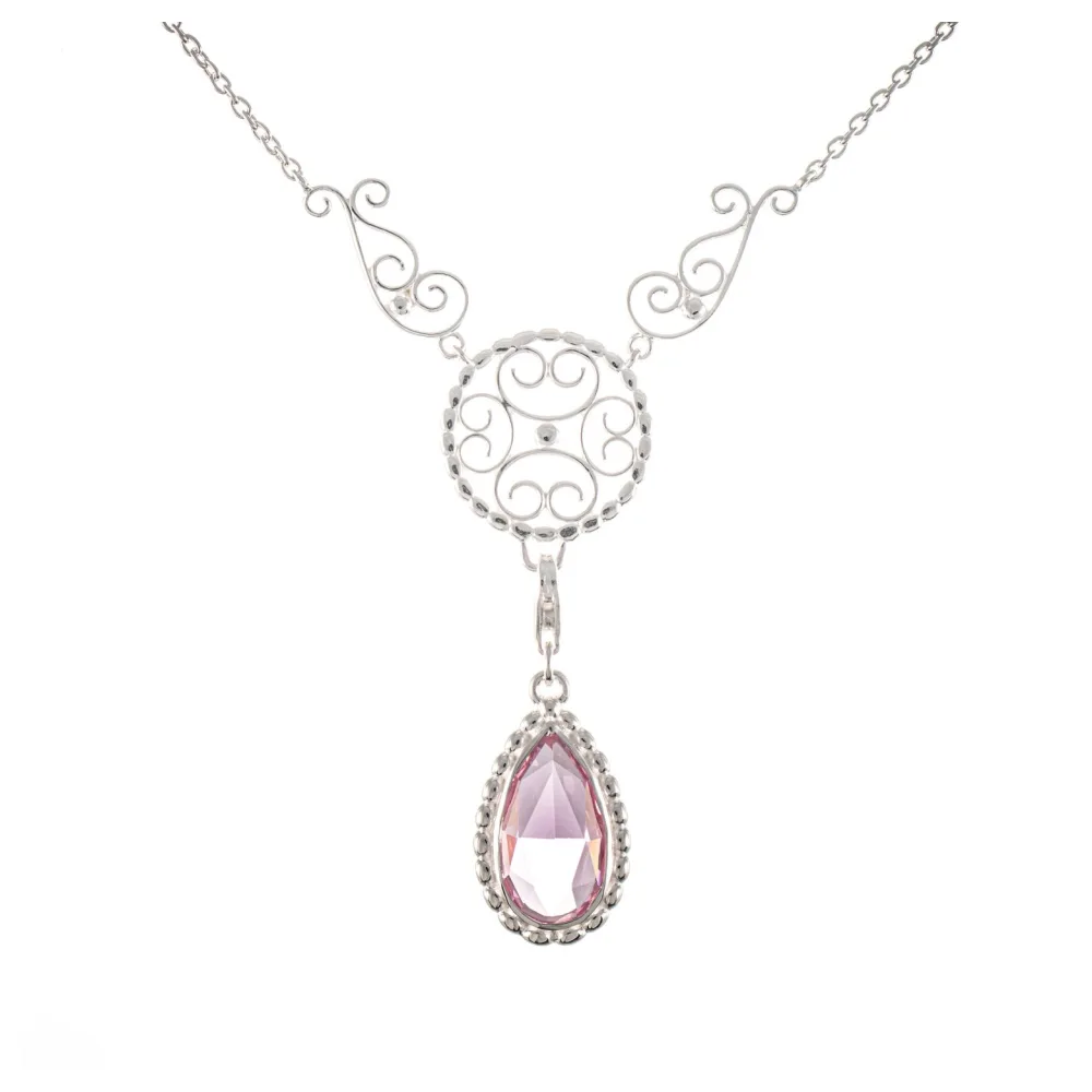 Collier Signature 925 Silber mit wechselbarem Stein rosa