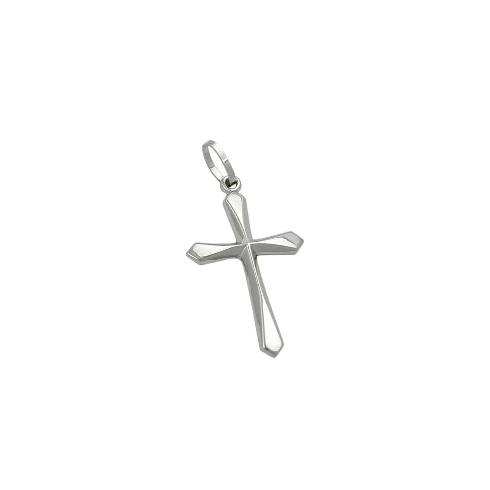 Anhänger Kreuz 9Kt Weißgold