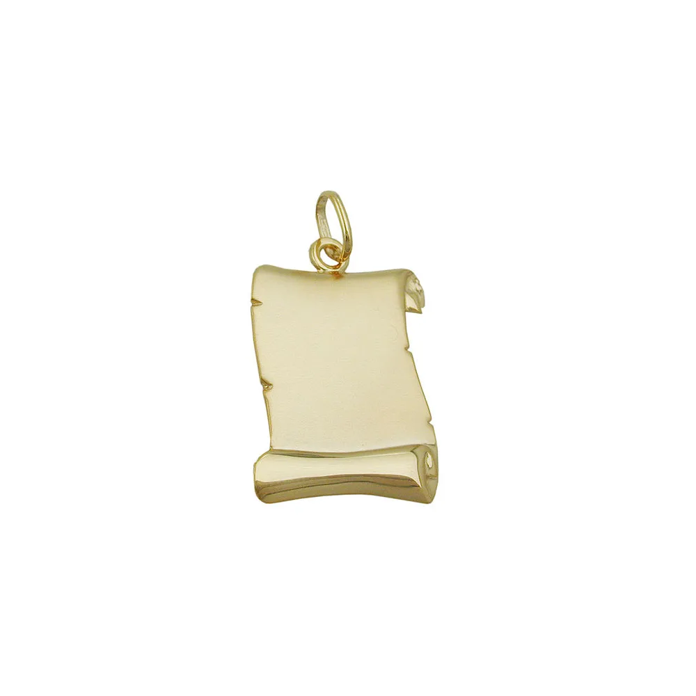 Anhänger Dokumentenrolle Gold 375
