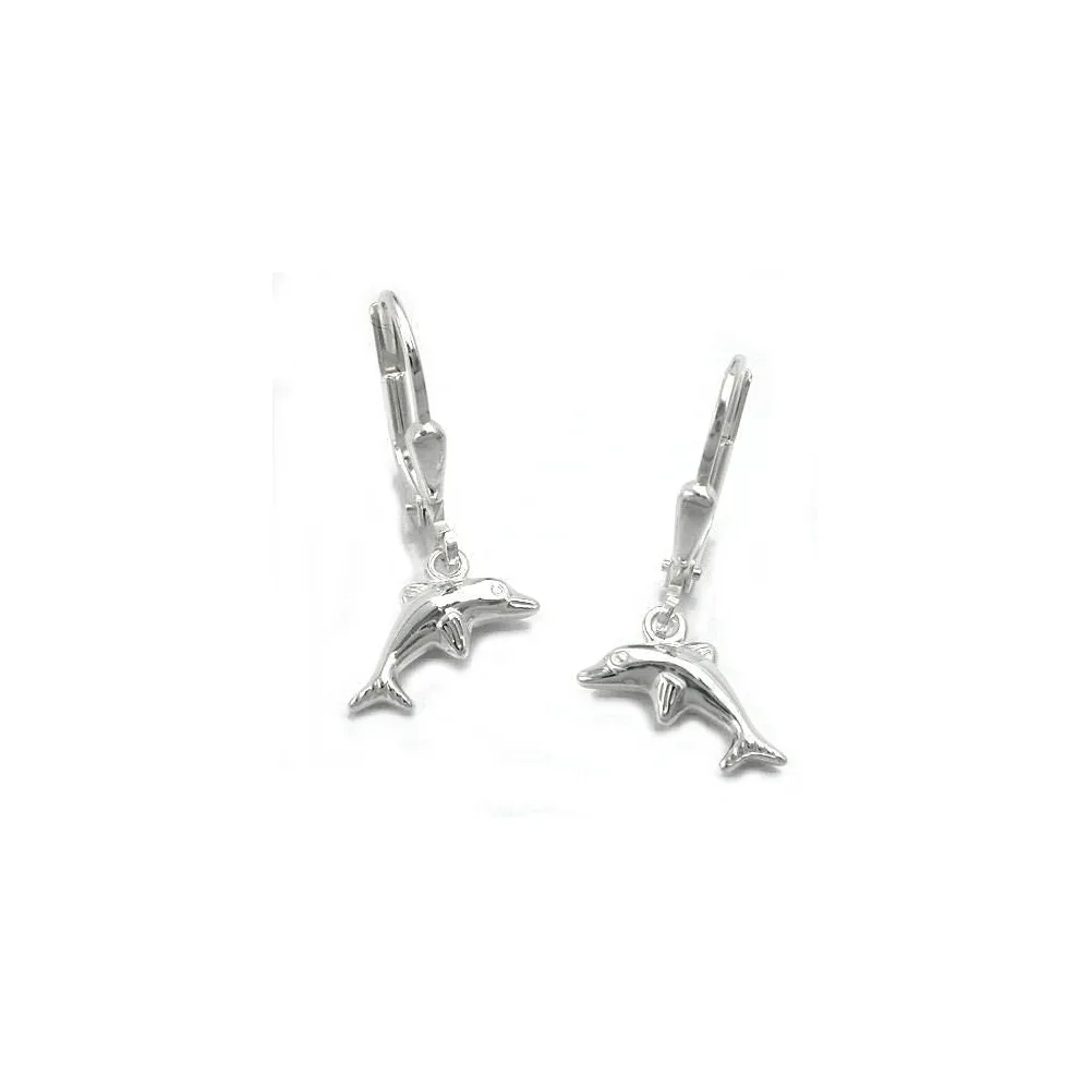 Ohrringe Brisur Delfin rechts-links Silber 925