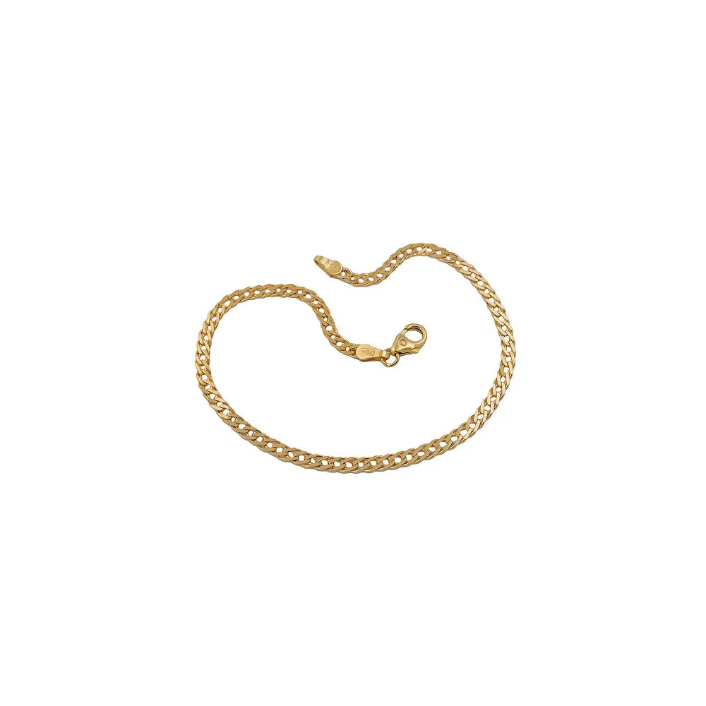 Armband Doppelpanzer 19cm GOLD 14Kt