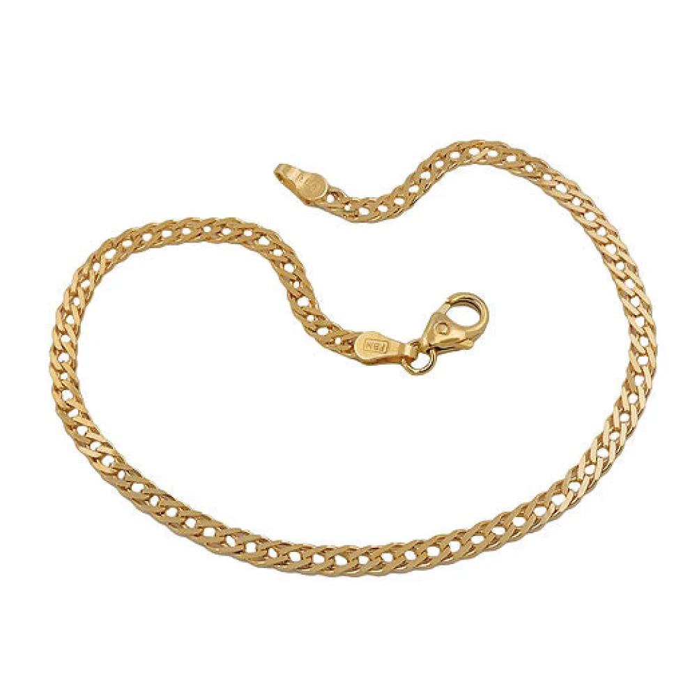 Armband Doppelpanzer 19cm GOLD 14Kt
