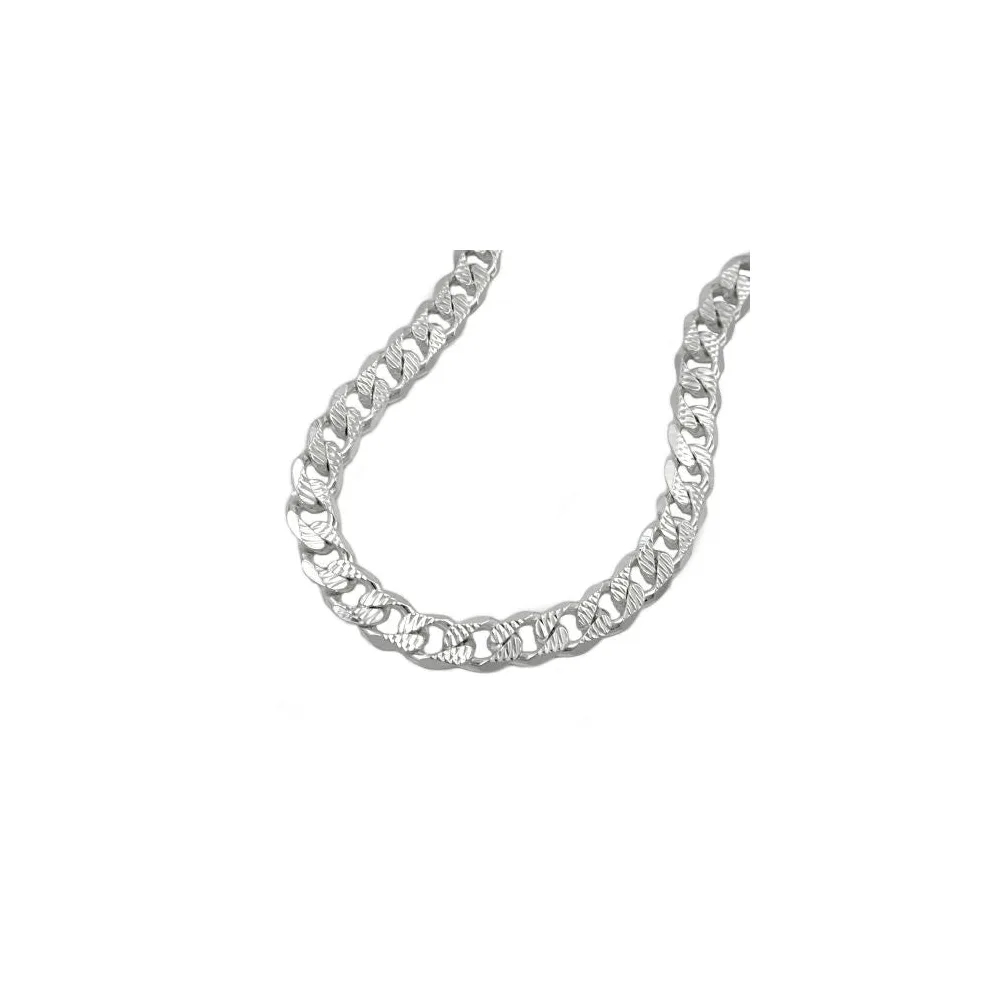 Armband Panzer flach Silber 925
