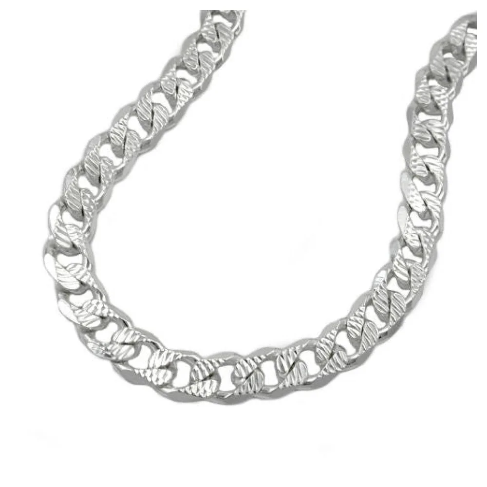 Armband Panzer flach Silber 925