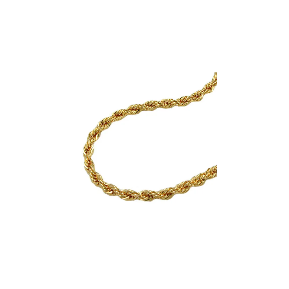 Armband 19cm Kordelkette Gold 375