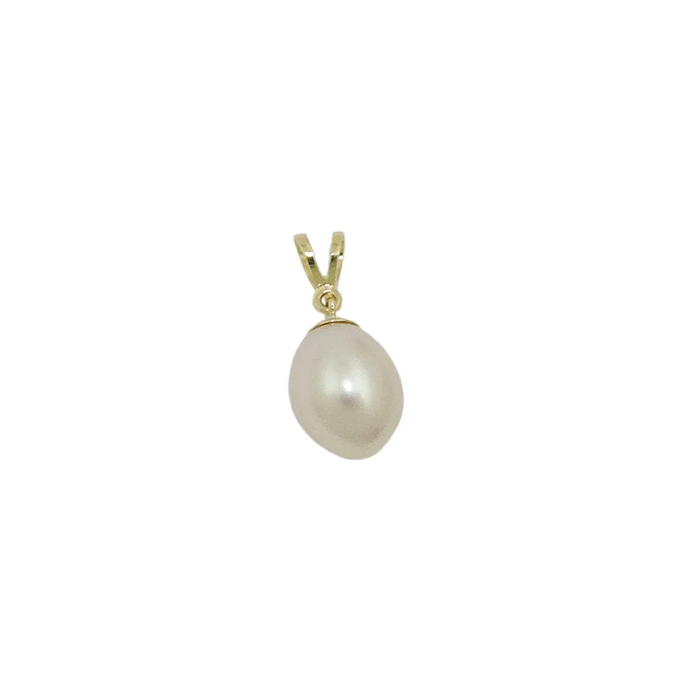 Anhänger Zuchtperle oval Gold 375