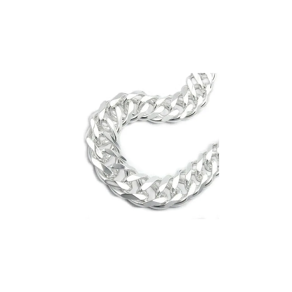 Armband 11mm Zwillingspanzer Silber 925