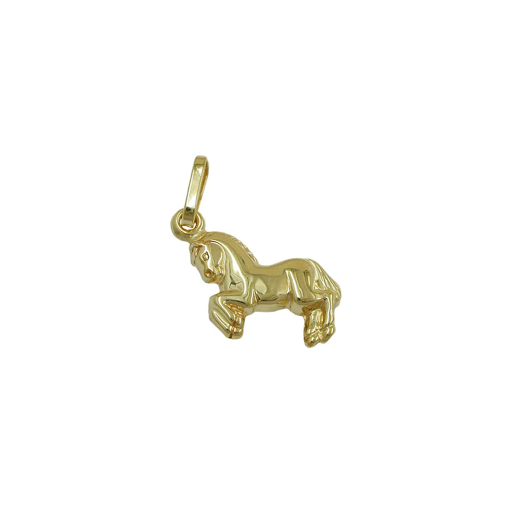 Anhänger Pferd Gold 375