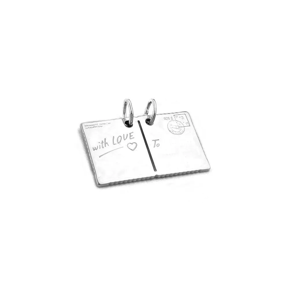Anhänger Postkarte with Love Silber 925