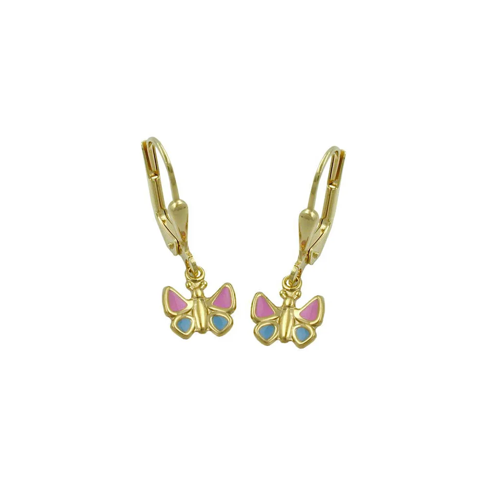 Ohrringe Brisur Schmetterling Gold 375