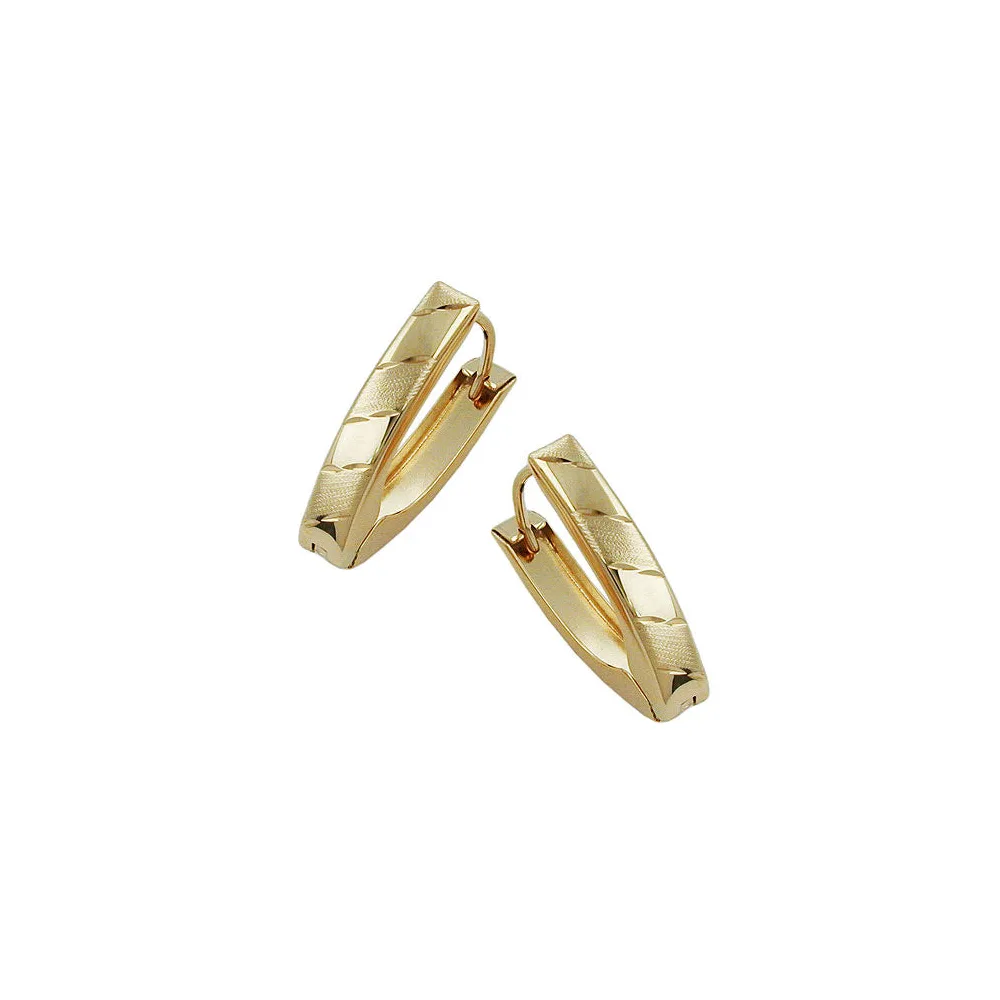 Creolen Klappscharnier oval Gold 375