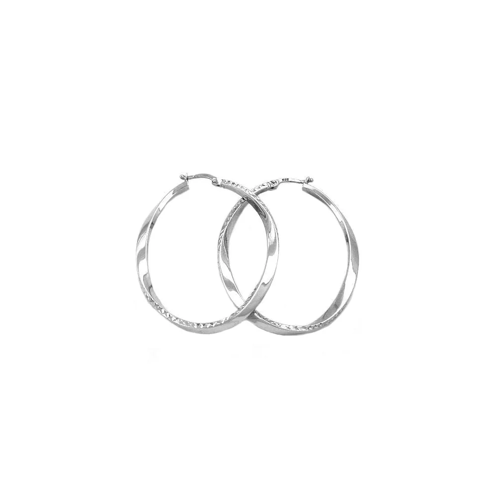 Creolen oval geschwungen Silber 925