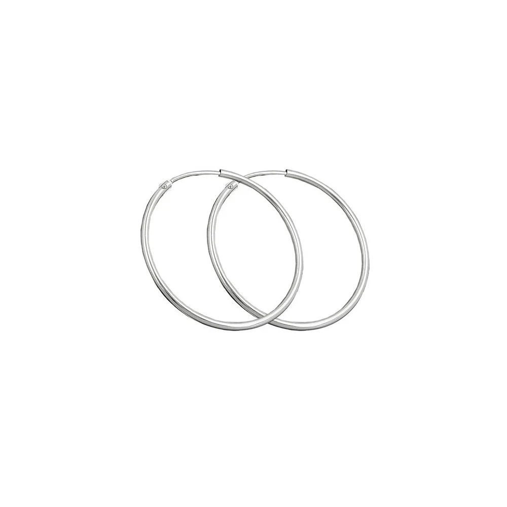 Creolen 32mm glänzend Silber 925