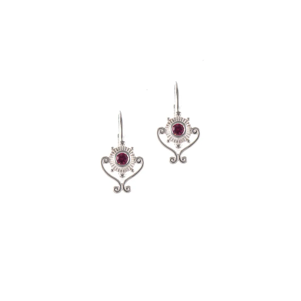 Ohrringe Bouton 925 Silber Zirkonia beere