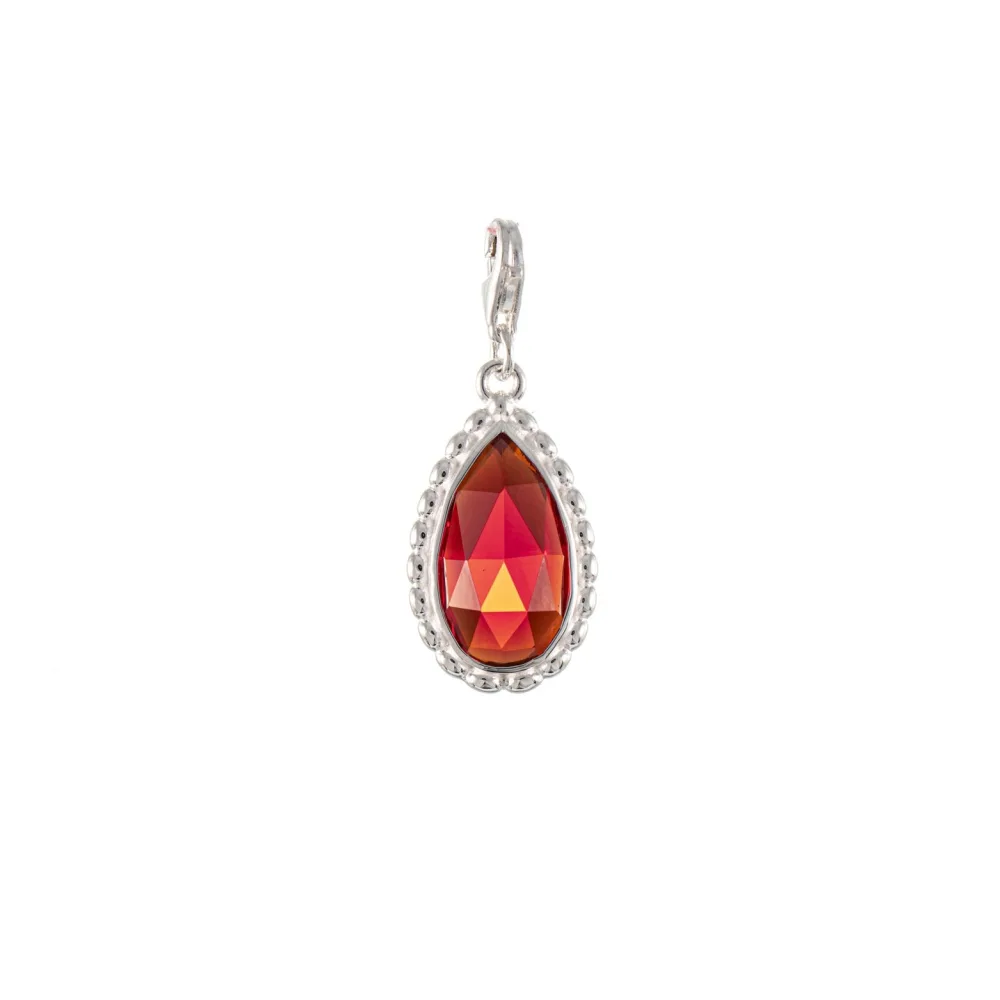 Wechselstein für Collier Signature 925 Silber rot