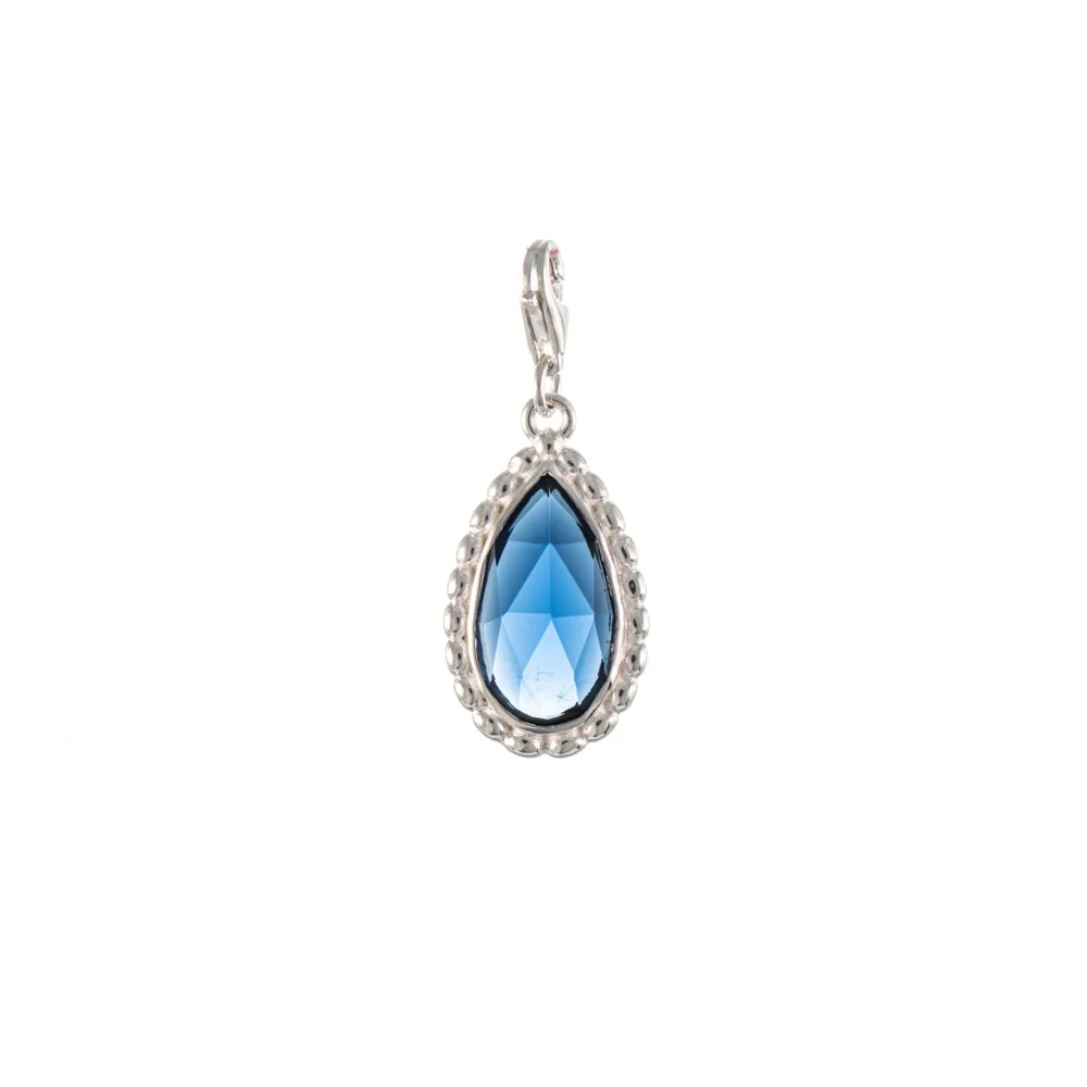Wechselstein für Collier Signature 925 Silber blau