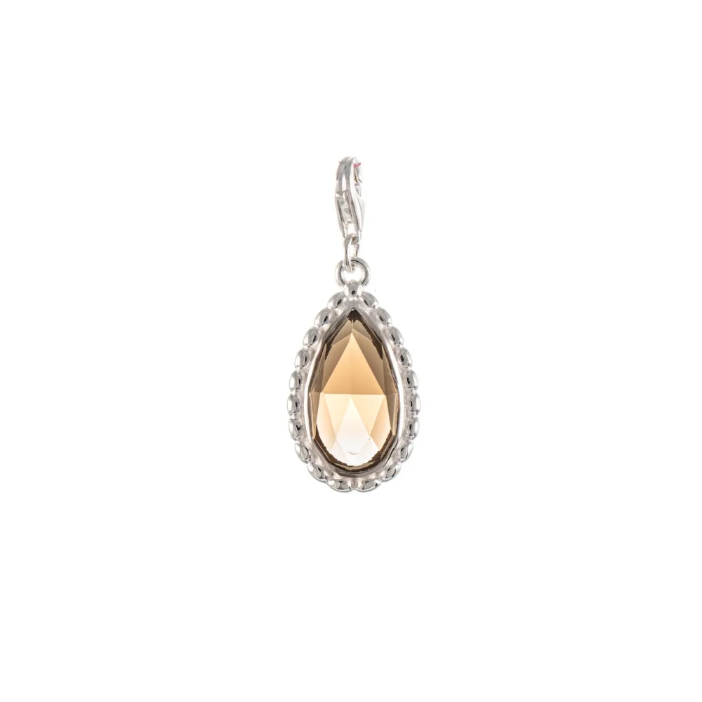 Wechselstein für Collier Signature 925 Silber cognac
