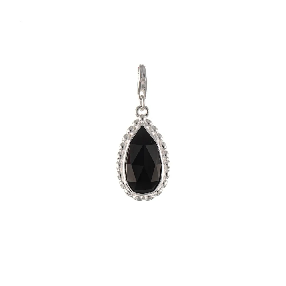 Wechselstein für Collier Signature 925 Silber schwarz