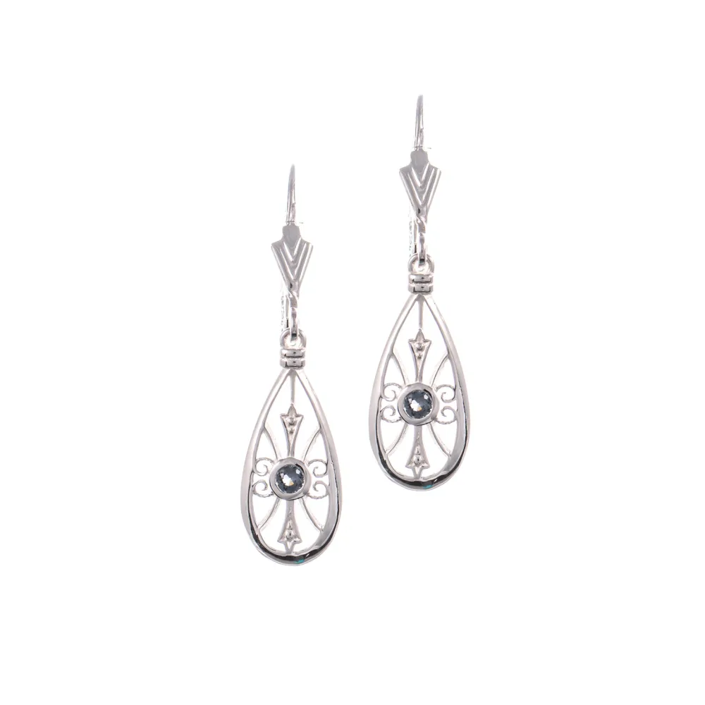Ohrringe 925 Silber Zirkonia anthrazit