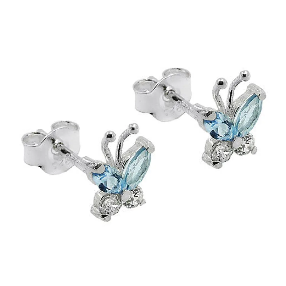 Ohrstecker Schmetterling Silber 925