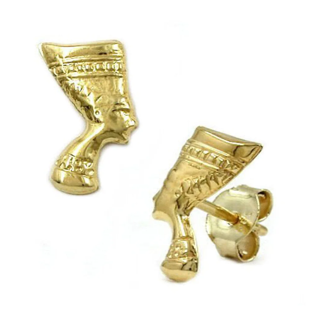 Ohrstecker Nofretete glänzend Gold 333