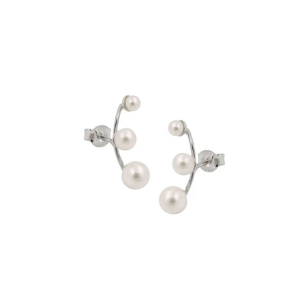 Ohrstecker Imitat-Perlen Silber 925