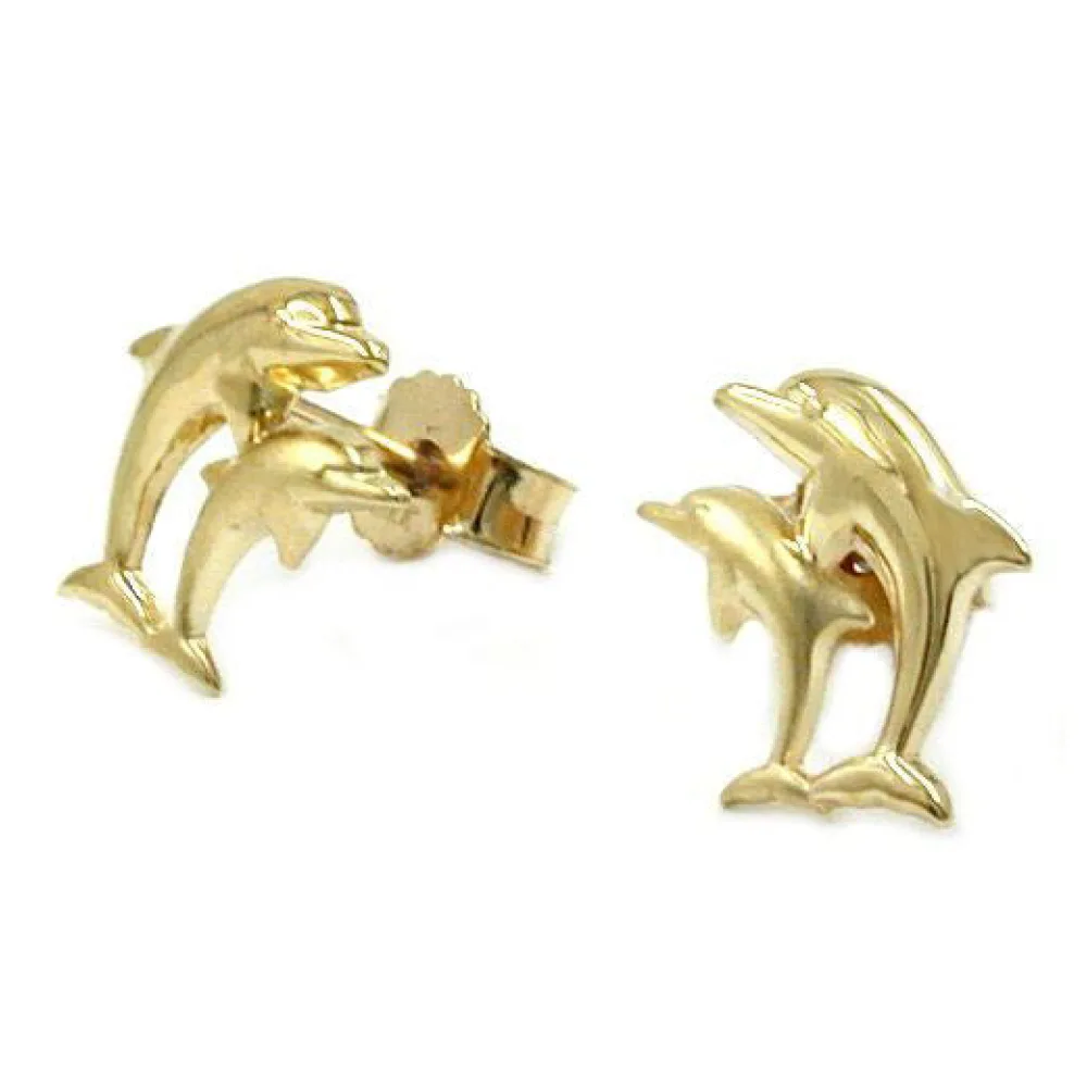 Ohrstecker Delfin-Pärchen Gold 375