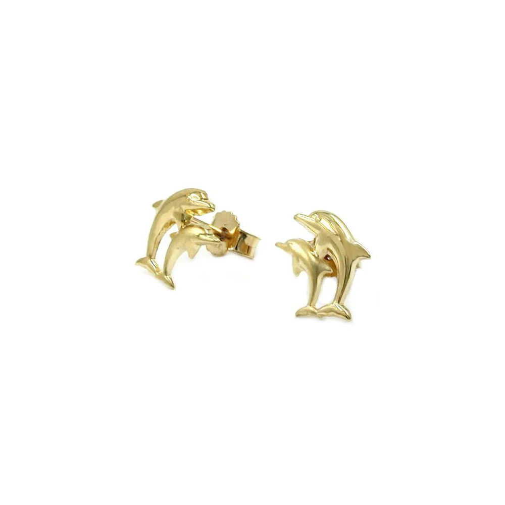 Ohrstecker Delfin-Pärchen Gold 375