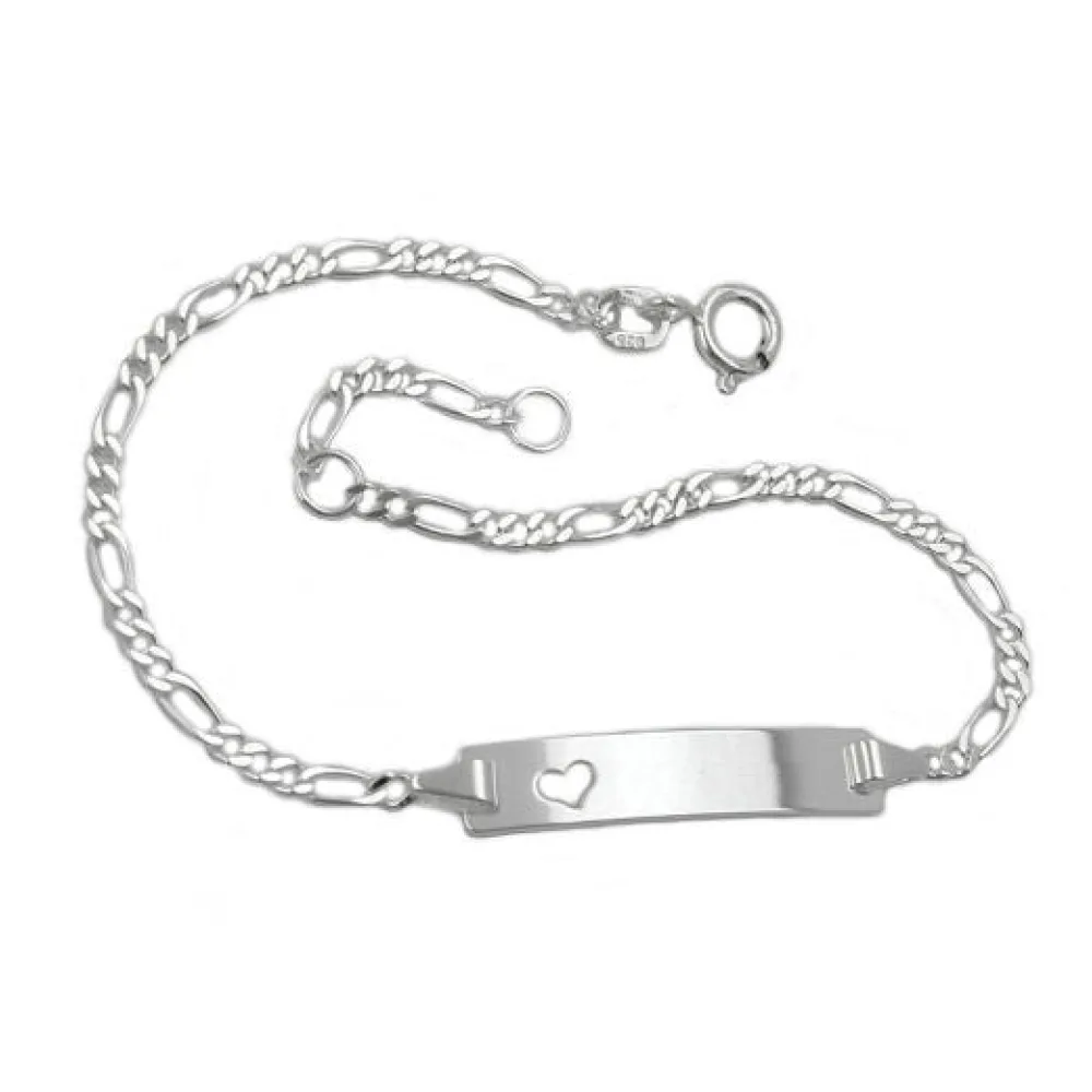 Armband Schildband mit Herz Silber 925
