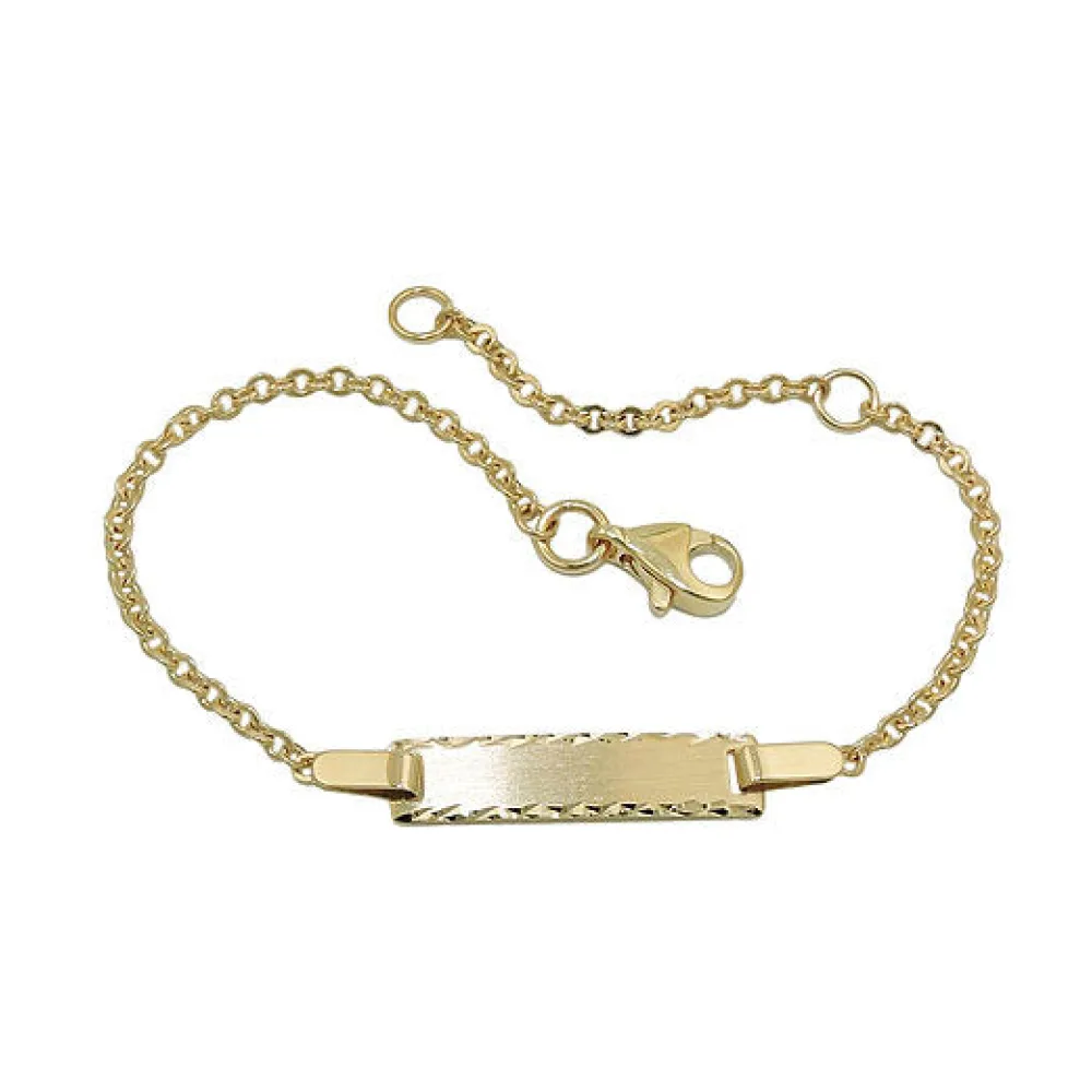 Armband Schildband diamantiert Gold 375