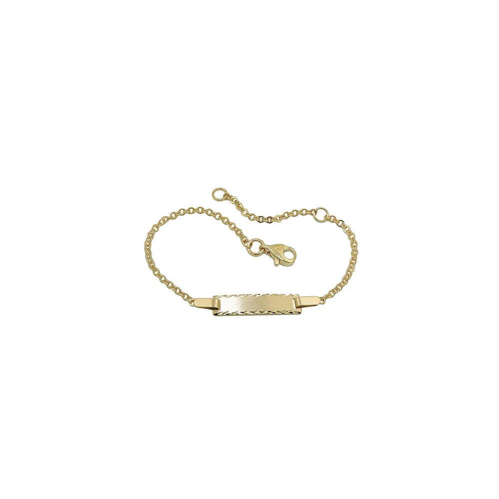 Armband Schildband diamantiert Gold 375
