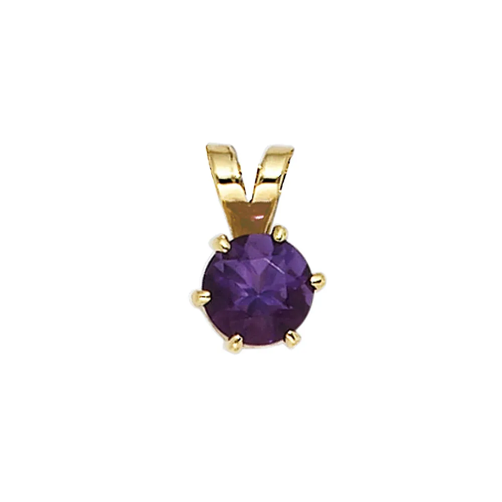 Anhänger 585 Gold Gelbgold 1 Amethyst lila violett Goldanhänger