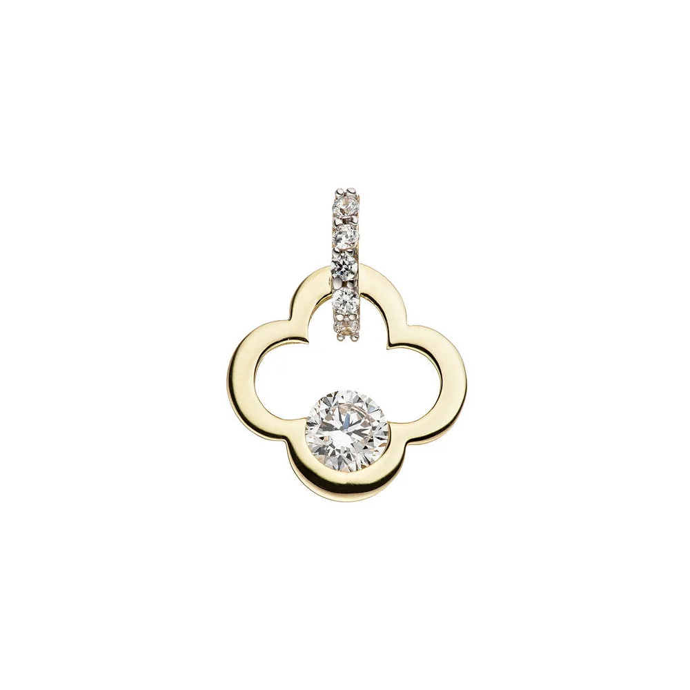Anhänger 333 Gold Gelbgold 6 Zirkonia Goldanhänger